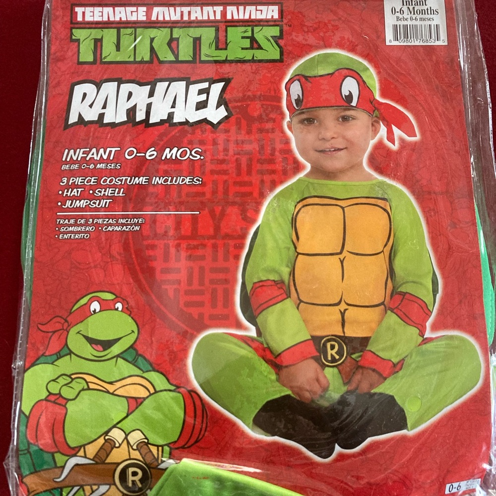 Teenage Mutant Ninja Turtles Raphael Halloween Costume 0-6 Months